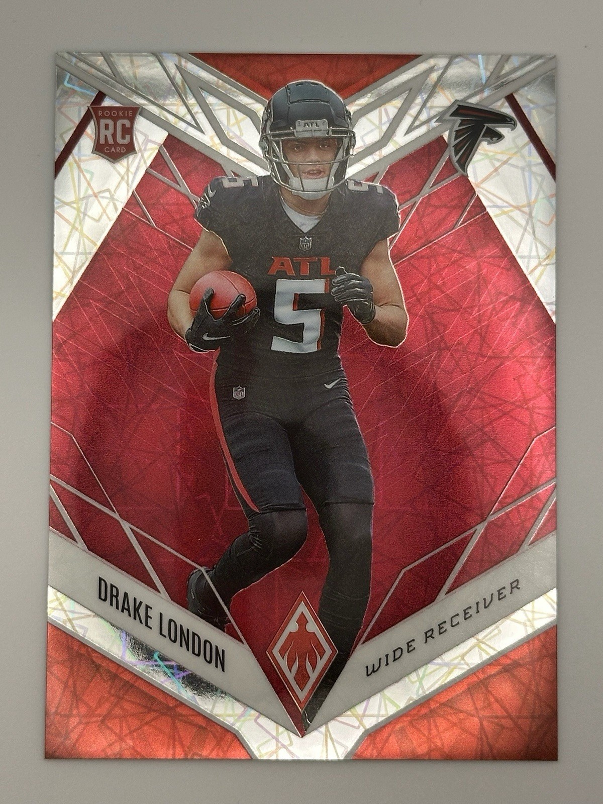 2022 PANINI PHOENIX DRAKE LONDON #107 RED LASER /150 ATLANTA FALCONS