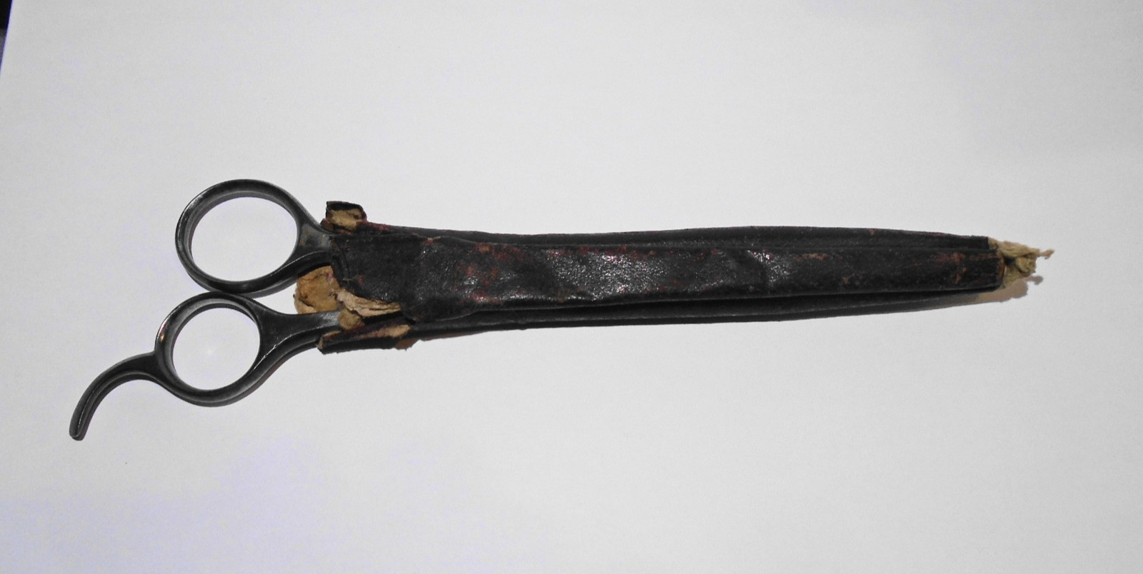 Vintage 8" Wester Bros Fraternity Barber Scissors Germany with Leather Sheath