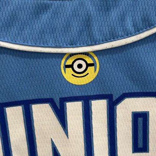 Team Minions Kids Sky Blue Baseball Jersey Size 4- Great Condition See Pics!! - Picture 4 of 6