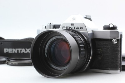 **NEUWERTIG mit Haube** Pentax MX analoge Spiegelreflexkamera silber 35 mm...