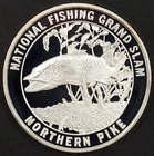 North American Fishing Club, Northern Pike, One Troy Oz .999 Fine Silver Round!