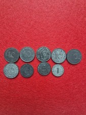 9 x Alliierte Besetzung 10 5 1 Pfennig 1945 1947 1948 Lot Rar Erhaltung Selten