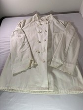 White Chef Coat Size 44- Polyester/cotton Blend ( Bc 10)