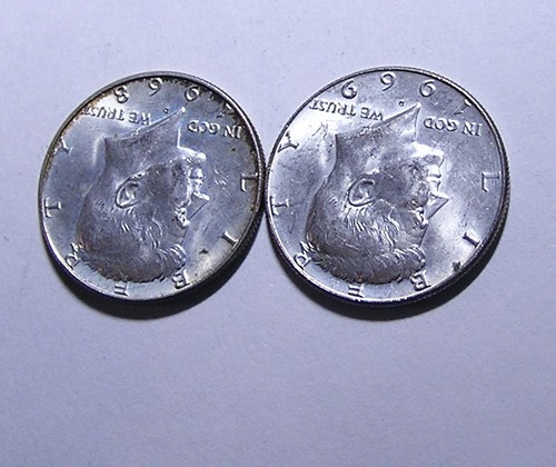 1968 D & 1969 D Kennedy Halves - Picture 5 of 5