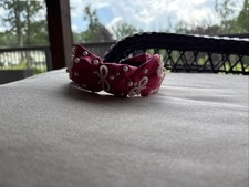 Pink Headband With Pearl Bows