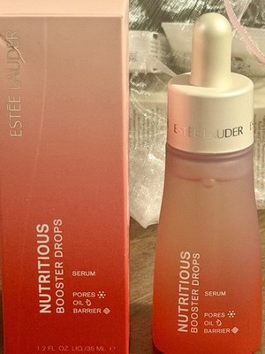 Estée Lauder Nutritious Booster Drops Face Serum Pores Oil Barrier 1.2 fl oz