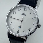 Vintage Timex Indiglo Quartz Watch Men Silver White Leather Analog New Battery