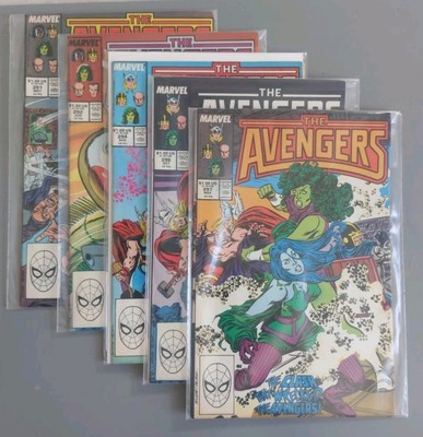 marvel comics : the avengers BUNDLE # 291,292,294,296 AND 297 1988  5 COMICS
