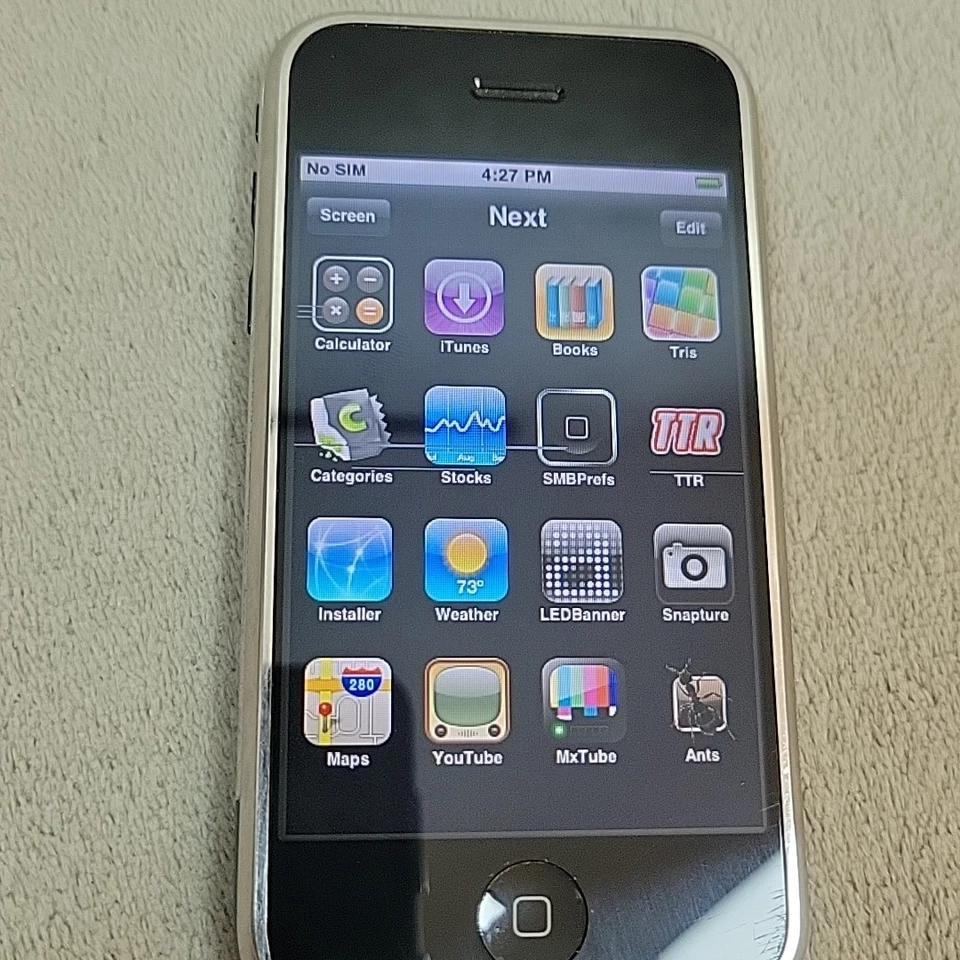 Apple iPhone 1 2G A1203 8 GB iOS 1.1.3 Personalizado con Instalador y Aplicaciones Raras - LEER Foto 2 de 4