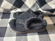 Airwalk Moccasin Slipper Women's Size 7.5 Black Sleep Slippers Fluffy