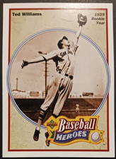 Ted Williams - 1991 Upper Deck Baseball Heros -1939 Rookie of the Year #28 of 36