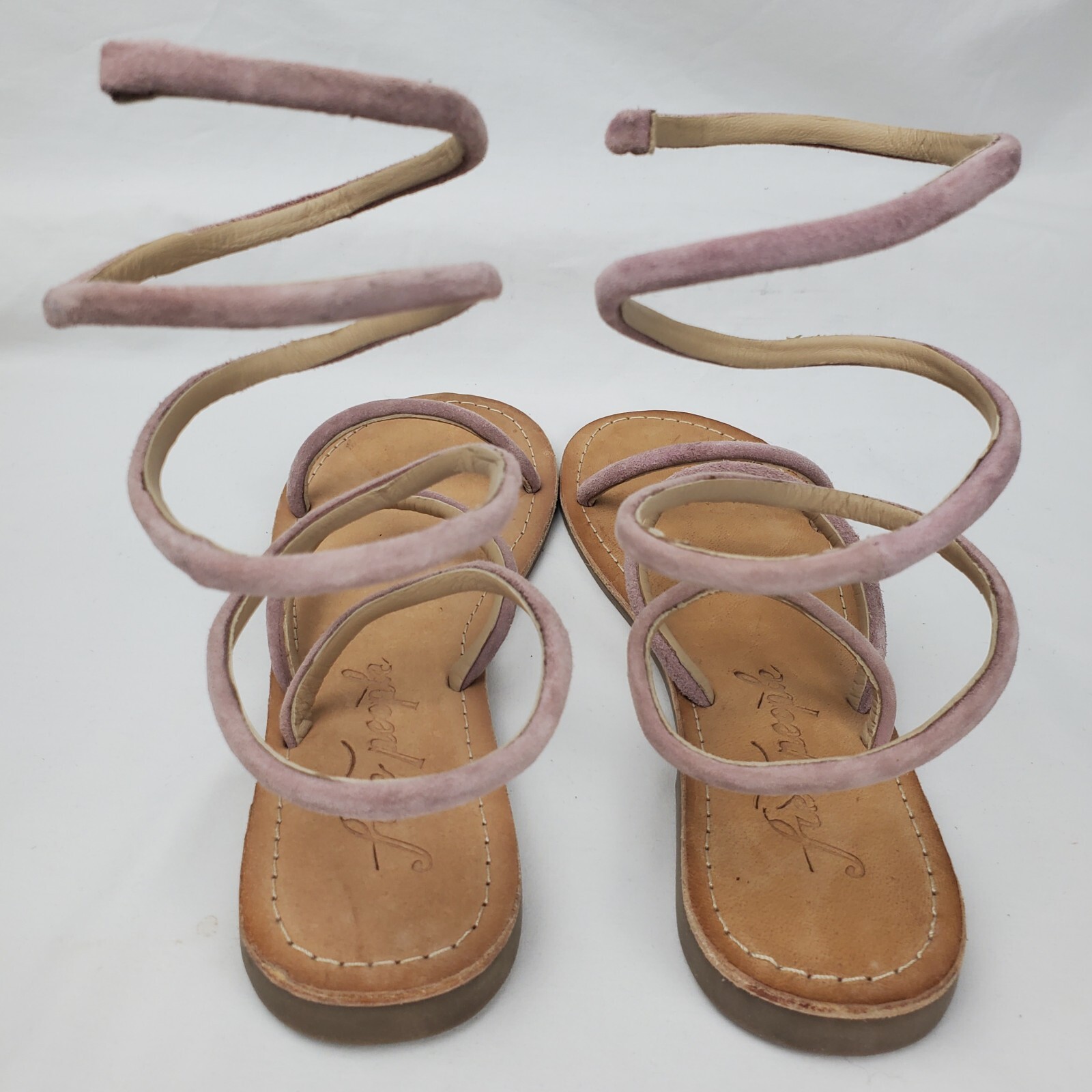 FREE PEOPLE Havana Gladiator Wrap sandali bassi neri e rosa 38 US 7 Lotto di 2