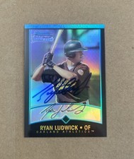 2001 Bowman Chrome Ryan Ludwick REFRACTOR #172 RC ROOKIE SP Signed Auto
