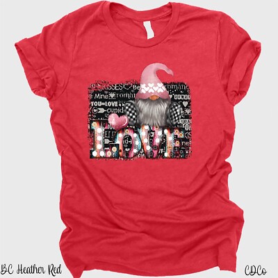 NEW LOVE ON MARQUEE GNOME VALENTINE S DAY BELLA + CANVAS SHIRT