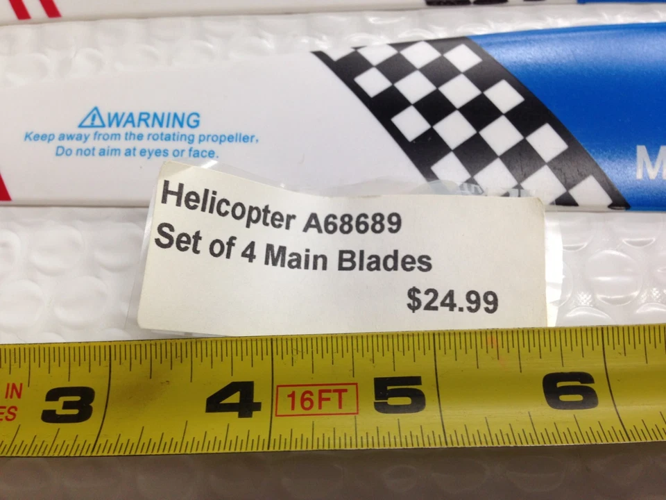 R/C HELICOPTER SPARE BLADES A68689 Blue Red - Image 3 of 4