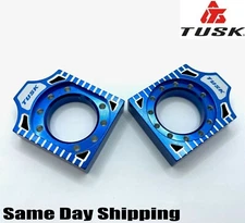 Tusk Aluminum Axle Blocks Blue Block KX125 KX250 KX250F KX450F KLX450R RMZ250