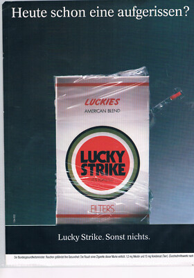 Luckies Werbeanzeige Werbung Lucky Strike #1 NG 