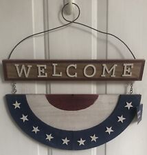 2x Patriotic 4th of July Decor Sign Welcome Sign /& You/'re a Grand Old Flag HL1