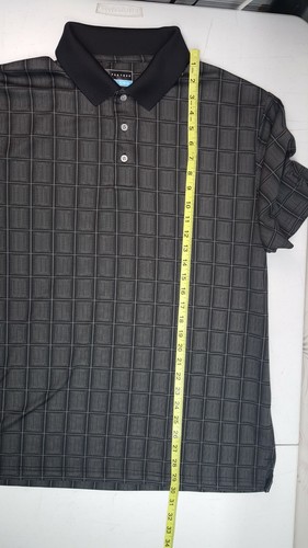 PGA Tour Mens sz XL Polo Golf Shirt Black Geometric - Picture 6 of 6
