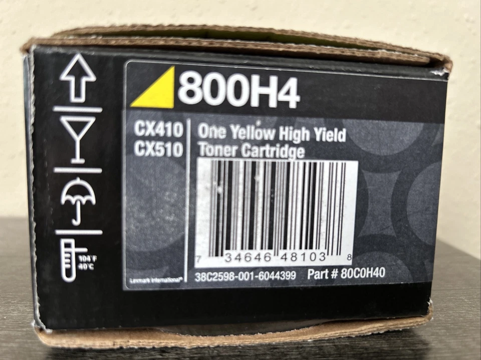 Tóner amarillo alto rendimiento LEXMARK 800H4 - Compatible con Lexmark CX410 y CX510 Foto 2 de 4