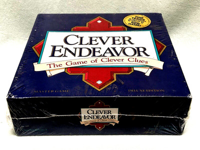 Vinttage Clever Endeavor Game 1989 Master Board Game Deluxe Edition NEW