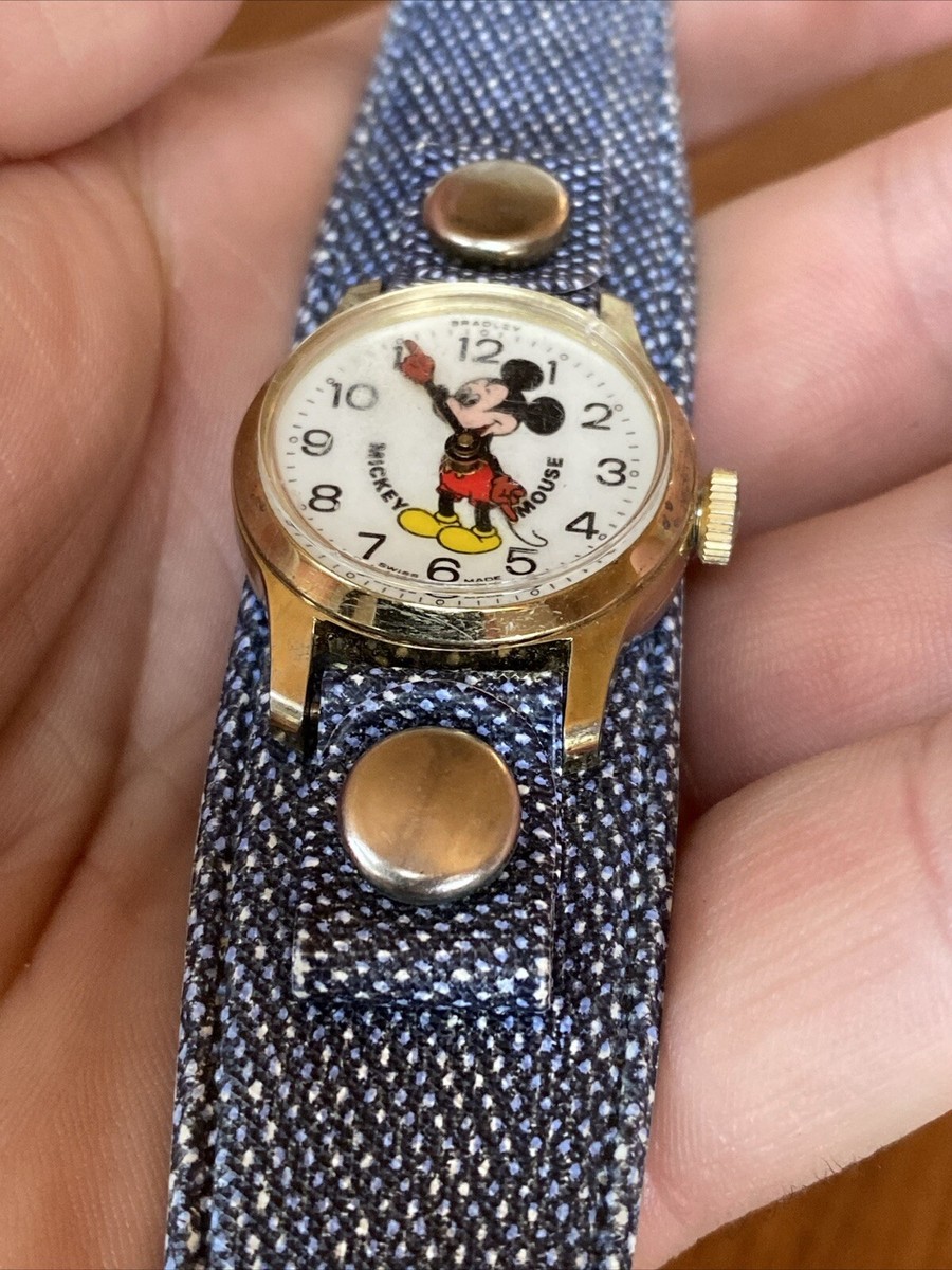 Lot 4 Bradley Mickey Mouse Love wind up watch Swiss Hong  display picture 3