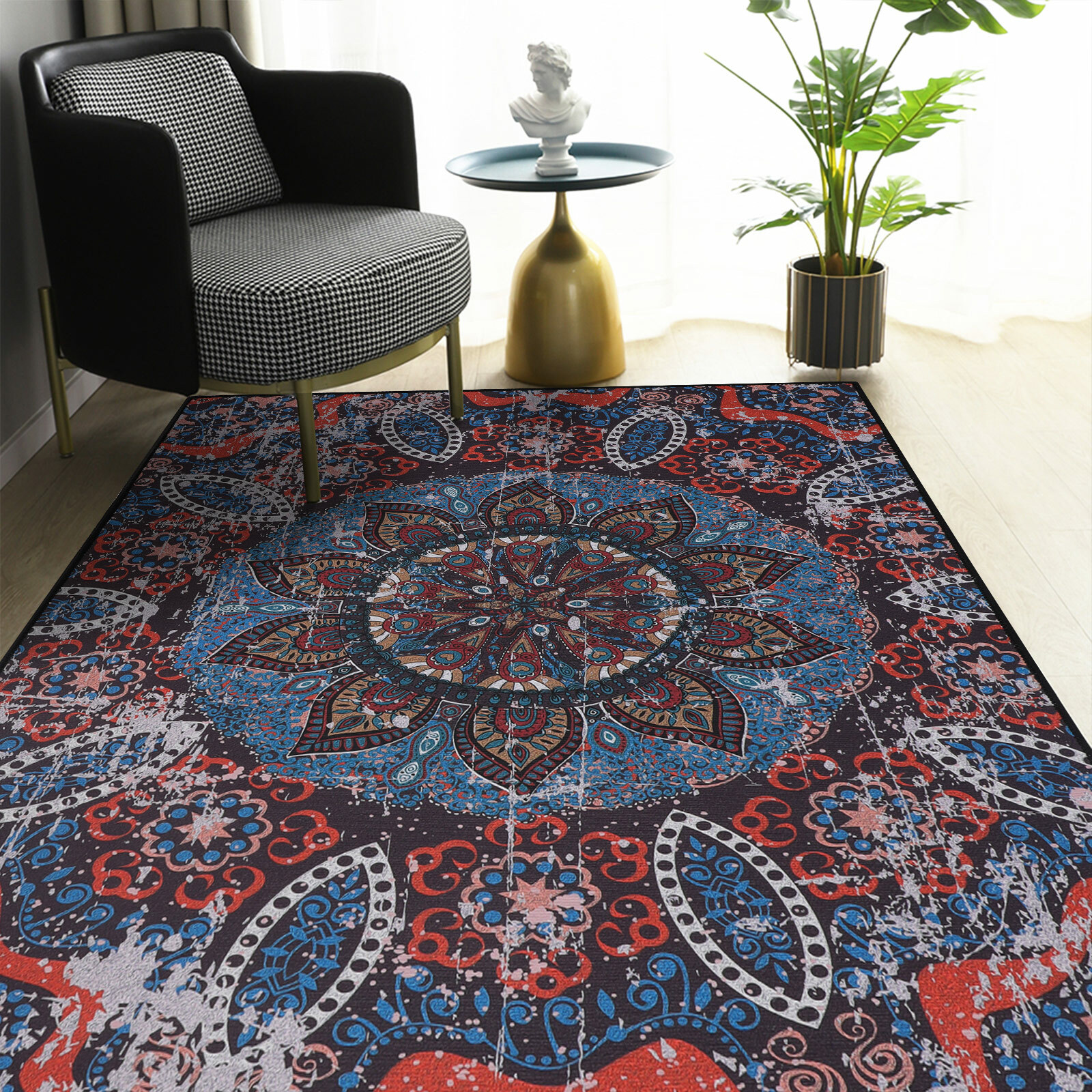 3 Size Traditional Oriental Medallion Area Rugs Carpet Runner Floor Mat