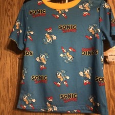 Sonic the Hedgehog Boys Pajama Set Short Sleeve Shirt Shorts Size 8