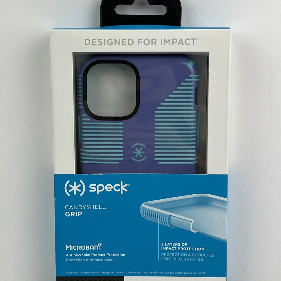 Speck Candy Shell Grip iPhone 11 Pro Case Wisteria Purple/Mykonas Blue ‘19 5.8” - Image 4 of 4