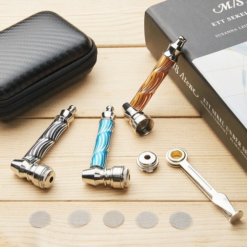 ( 3Pack ) 3.2" Metal Lay Flat Detachment Tobacco Smoking Hand Pipes with Caps-1 - Bild 4 von 4