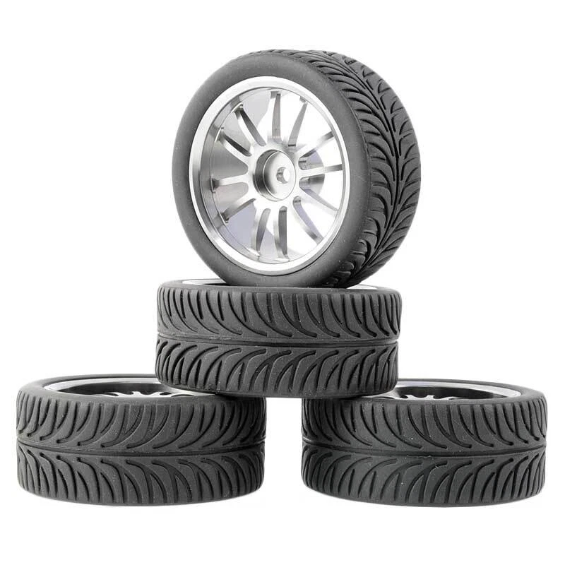1/10 Onroad Touring Rc Car Alloy Wheels Rims Tires For Tamiya Hpi Kyosho hsp mst - Image 4 of 4