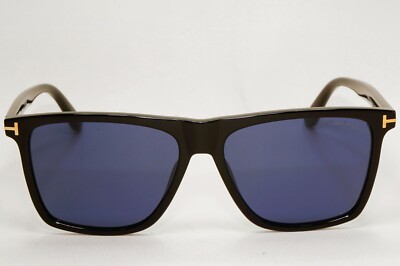 Tom Ford Sunglasses Fletcher Black Blue Square Gold FT0832 TF 832