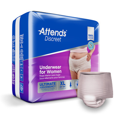 Absorbent Underwear Attends Discreet Pull On X-Large Moderate Absorbency CS/64