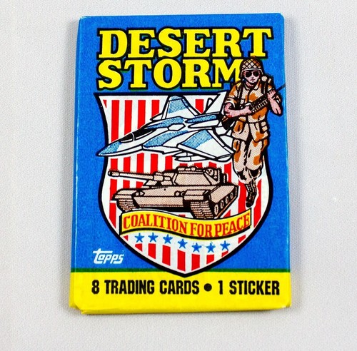 Lote de tarjetas coleccionables Topps 1991 Desert Storm Coalition for Peace paquete de cera como está - Imagen 3 de 4