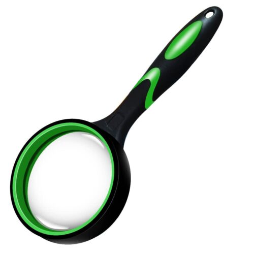 Magnifying Glass, 10X Handheld Reading Magnifier for Seniors & Kids, Non-Scra...