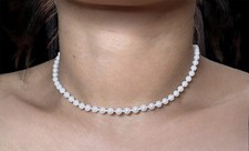 Cultured White Pearl Choker Necklace