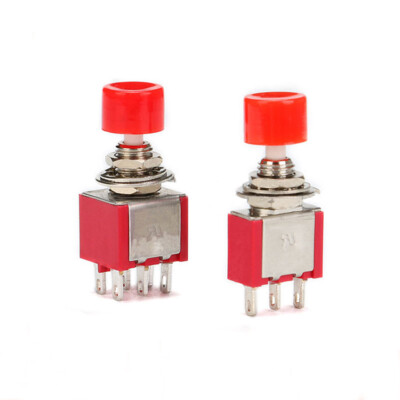 Red Push Button Toggle Switch PS-102 PS-202 Switch 3 Pin 6 Pin Momentary Switch