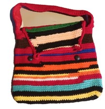 Vintage Purse, Hand Crocheted, Handmade, One Of A Kind, Used, BXGL3 Boho