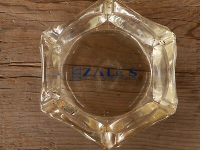 Vintage Zales Jewelry Clear Glass Ashtray Tobacciana Mad Men Engagement 