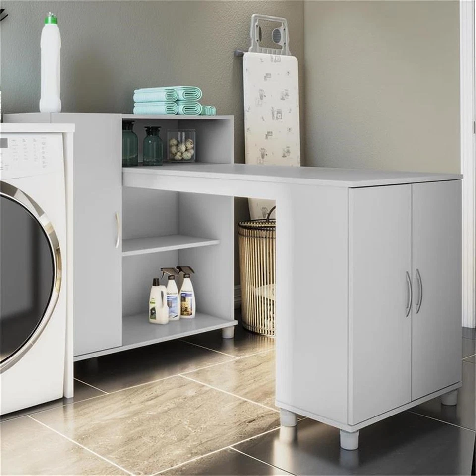 SystemBuild Evolution Lory Hobby and Craft Desk 带储物柜 灰色 — 第 3/4 张图片