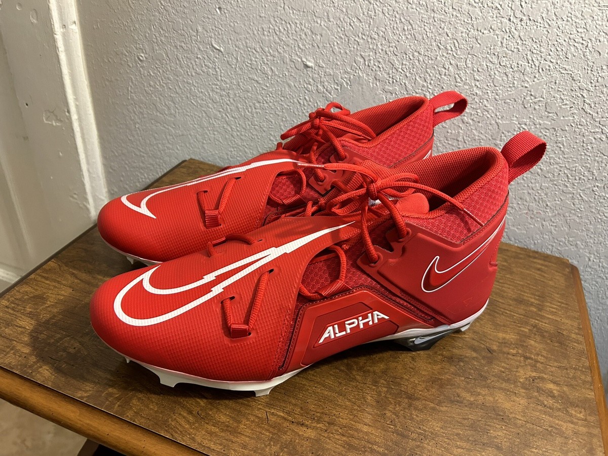 Nike Men's 17 Alpha Menace Pro Mid Football Cleats CT6649-616 University  Red