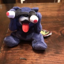 NWT Peeping Tom Cat plush INFamous Meanies series 2 Idea Factory 1998 Bean Bag