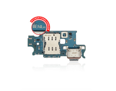 Charging Port Board With Sim Card Reader Compatible For Samsung Galaxy S23 Plus