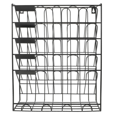 Wrought Iron Bookshelf Magazine Wall Holder Office File soldes Organizer