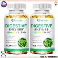 1200MG Digestive Enzymes Multi Enzymes Complex 240 Capsules with Probiotics CFU