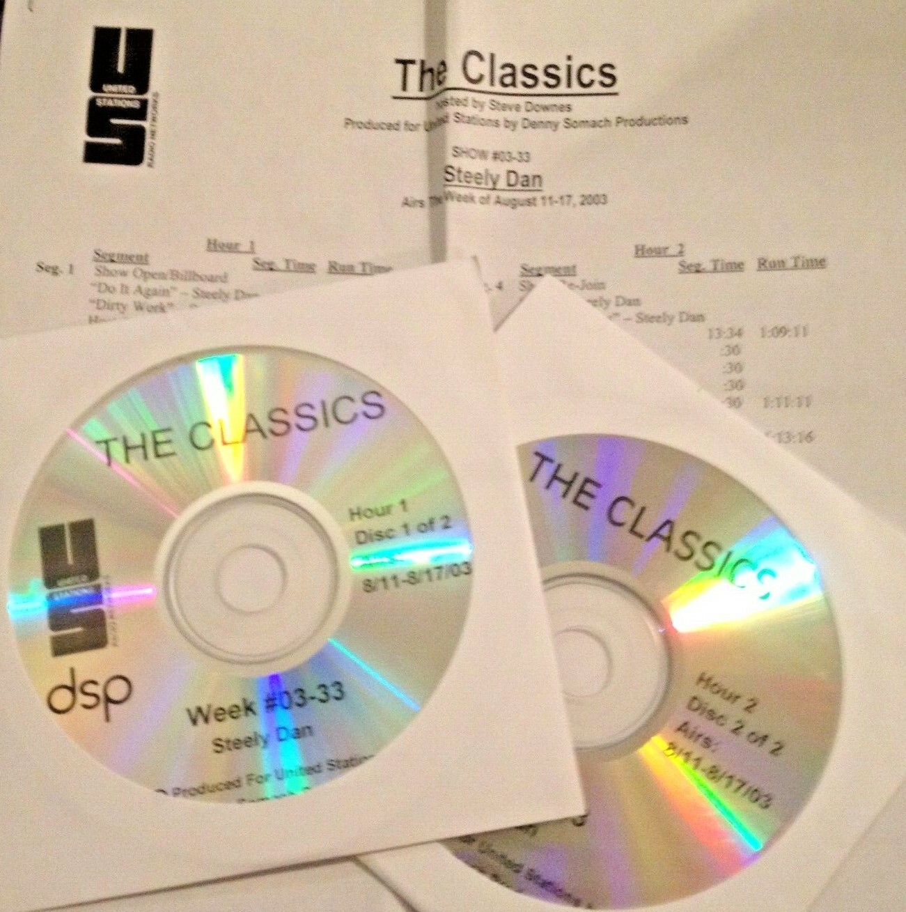 RADIO SHOW STEELY DAN CLASSICS 8/11/03 17 TUNES & SPECIAL COLLAGE