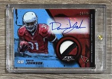 2015 Topps Fire #FRAP-DAJ David Johnson Rookie Patch Blue AUTO #/75