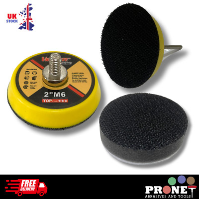 2 Zoll Stützteller - 50 mm Schleifpad - mit 3 mm Schaft & Schnittstellenpad - Kostenloser Versand