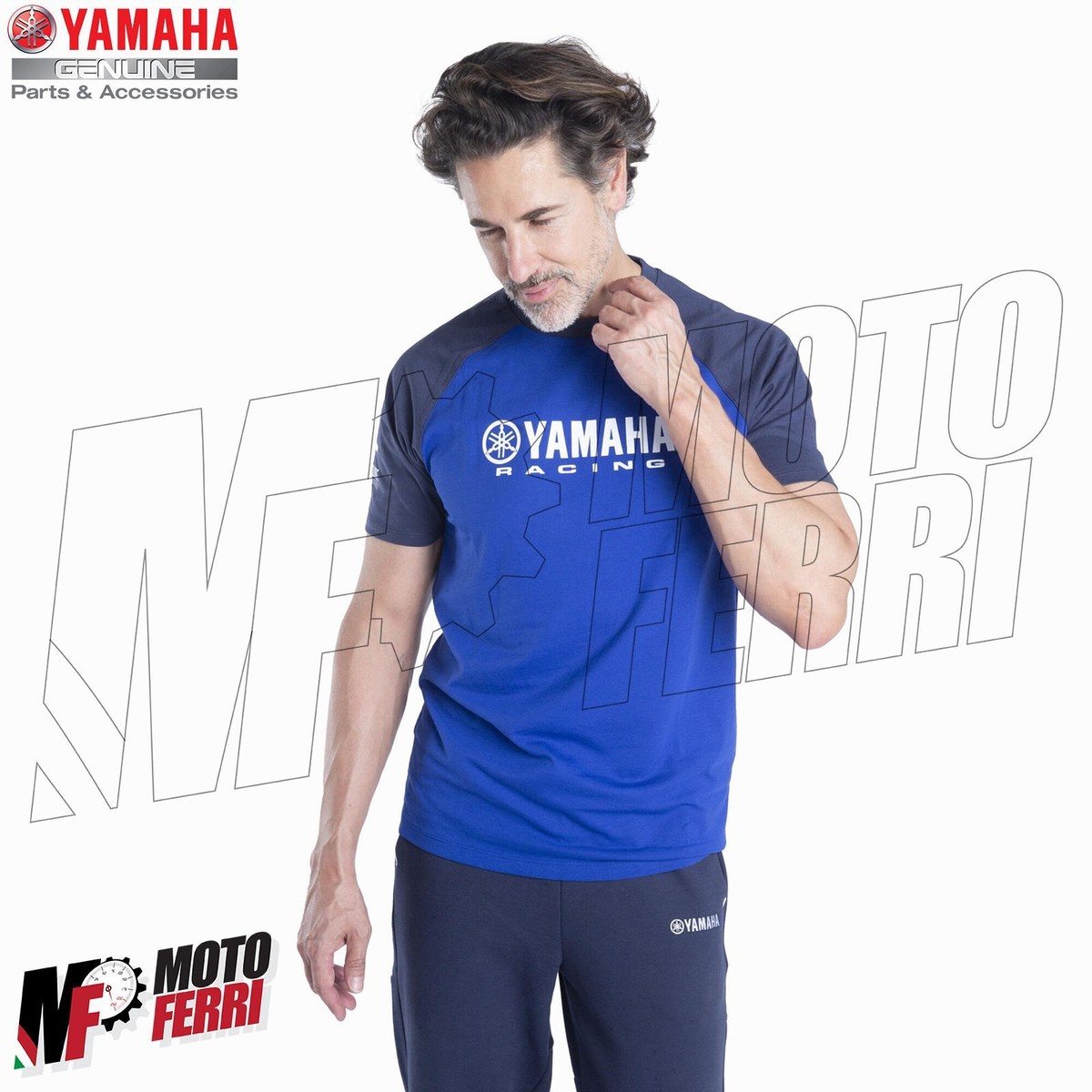 MF5799 Maglia T-Shirt Paddock Blu Uomo Originale Yamaha Racing