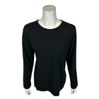 Susan Graver Women's Modern Essentials Cool Cotton Long-Sleeves Top Large Size